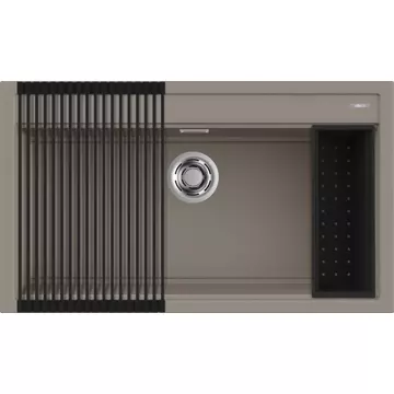 Elleci Best 360 Workstation kerámia mosogatótálca szett - K93 Dove Grey