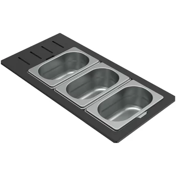 ELLECI - Tároló edény háromrészes gourmet 433 HPL kerettel - Inox