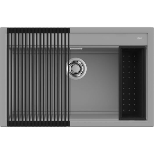 Elleci Best 130 Workstation kerámia mosogatótálca szett - K97 Light Grey