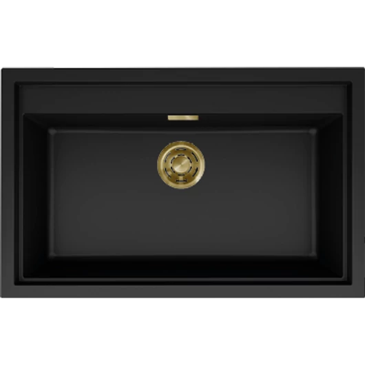 ELLECI - Mosogatótálca Sintesi 130 K86 Black arany tartozékokkal