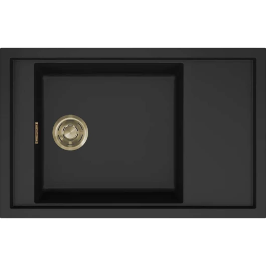 ELLECI - Mosogatótálca Sintesi 305 K86 Black arany tartozékokkal