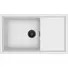 Kép 1/2 - Elleci Sintesi 410 kerámia mosogatótálca fekete tartozékokkal - K96 White