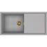 Kép 1/2 - Elleci Sintesi 480 kerámia mosogatótálca arany tartozékokkal - K97 Light Grey